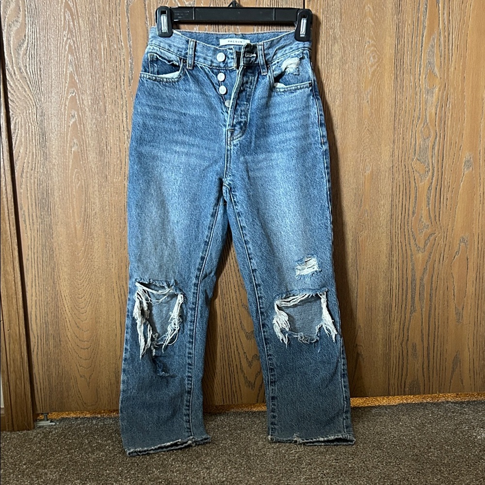PacSun High Rise Distressed Denim Jeans